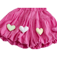 thumbnail image 4 of LYMAYTER Toddler Girls Shorts Baby Elastic Waist Cute Lantern Pants Kids Love Decoration Shorts 0-5Y, 4 of 8