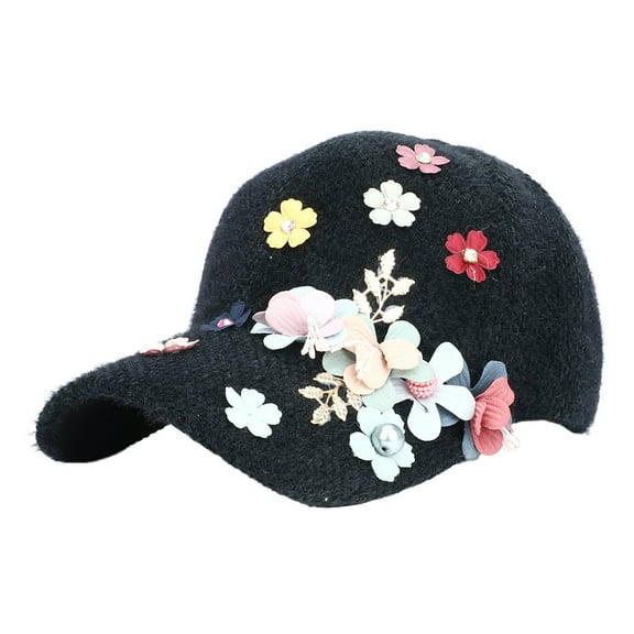 Baqcunre Baseball Cap, Dropshipping Empty Top Sun Hat Female Summer Peaked Cap Casual Wild Knitted Flower Sun Hat, Womens Baseball Caps, Sun Hats for Women