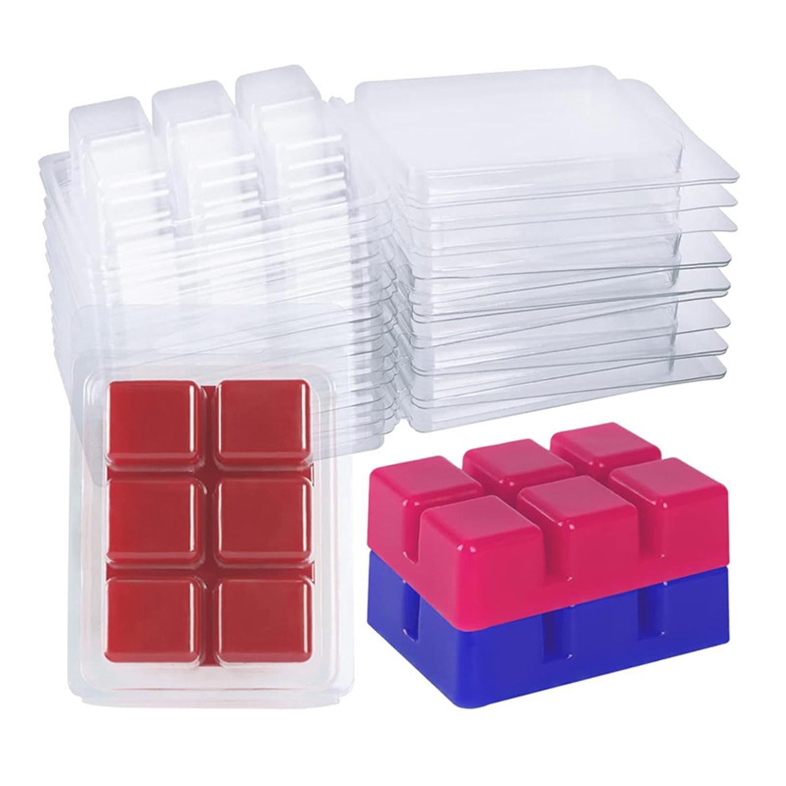 GUOOL 100Pcs Candles Melt Clamshells Molds Easy to Use Handmade Supplies Candle Making