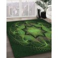 thumbnail image 3 of Ahgly Company Tapis Rond Lavable en Machine Intérieur Transitionnel Vert Lime Foncé, 7 Pieds Rond, 3 of 7