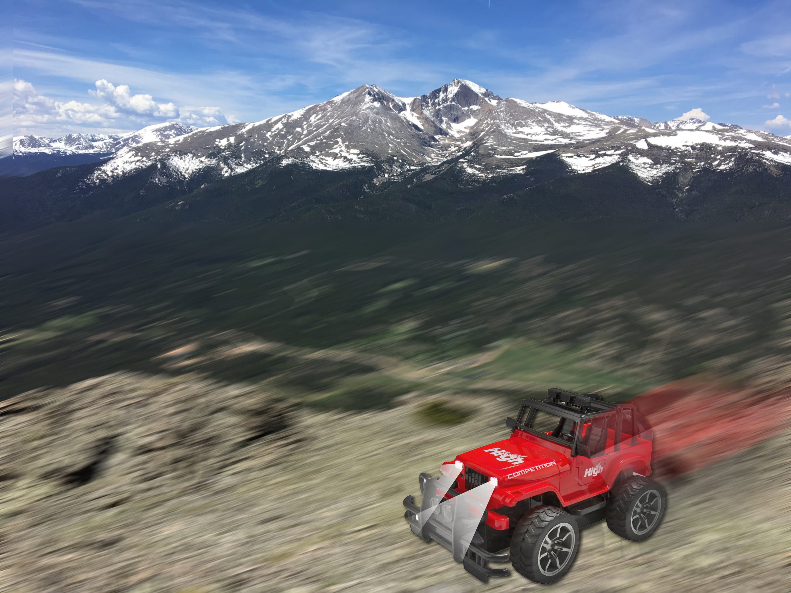 Remote Control Jeep 4x4 with Ramp Hard off Road Scale 1:12