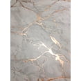 thumbnail image 2 of Dainty Home Marble Cork Foil Printed Marble Granite Designed Thick Cork Textured 15" x 15" Round Placemat Set of 4 in Rose Gold, 2 of 4
