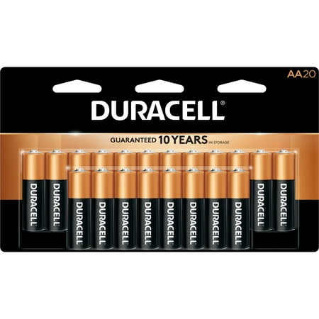 Duracell, DURMN1500B20CT, Coppertop Alkaline AA Battery 20-Packs, 12 / Carton, Black/Copper
