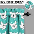 thumbnail image 5 of Dog Print Kitchen Curtains 36 Inch Short - 3 Panel Set, Cute Puppy & Floral Design, Rod Pocket Pet Lover Curtains 100% Polyester, Paw & Bone Pattern for Kitchen, Living Room, Bedroom, Easy Wash, 5 of 6