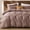 Brown, variant on Pink and White Striped Duvet Cover Set Queen Size, 100% Cotton Duvet Cover Set with Zipper Closure and 8 Corner Ties, 3 Pieces Soft and Breathable Natural Cotton Bedding Set for All Seasons