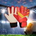 thumbnail image 6 of Iaukyu 1 Pair Goalkeeper Gloves Breathable Impact Resistant Non-slip Texture Football Training Gloves Goalie Gloves for Kids, 6 of 7
