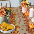 thumbnail image 4 of Pumpkin Happy Thanksgiving Table Runner, Autumn Thanksgiving Kitchen Dining Table Decoration for Home Party Decor 14x72 Inches, 4 of 9