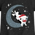 thumbnail image 3 of Instant Message - Christmas Santa Cow Jumping Over Moon - Toddler & Youth Girls Short Sleeve Graphic T-Shirt, 3 of 6