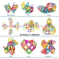 thumbnail image 3 of Magnet Building Tiles, 64PCS Magnetic 3D Building Blocks Set for Kids, Magnetic Educational Stacking Blocks Boys Girls Toys, 3 of 8