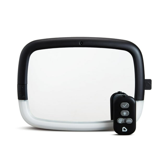 Munchkin - Espejo de coche para bebé orientado hacia atrás para asientos de coche, luz nocturna LED