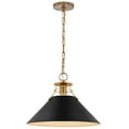 thumbnail image 3 of 60/7525 Nuvo Lighting Outpost - 1 Light Large Pendant In Mid-Century Modern Style-11.63 Inches Tall and 16.5 Inches Wide-Matte Black/Burnished Brass, 3 of 7