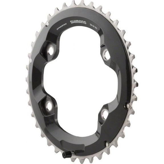 Shimano XT M8000 11-Speed Chainring - Black Tooth Count: 38 Chainring BCD: 96 Shimano Asymmetric