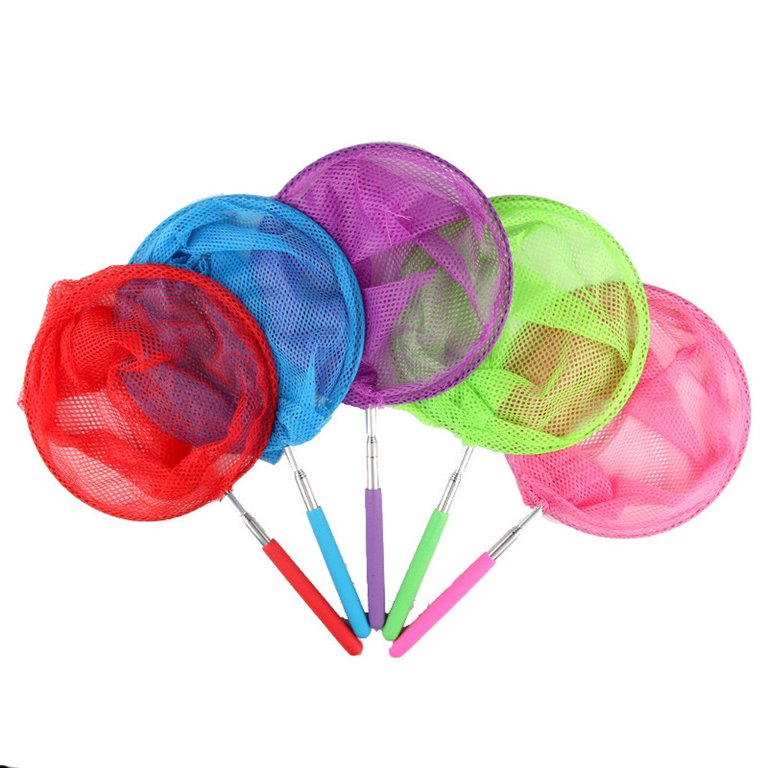 VerPetridure Kids Telescopic Butterfly Fishing Nets Kids Outdoor Toys Great  for Catching Insects Fish Caterpillar Ladybird Nets Outdoor Tools Colorful  Extendable 34 Inch 