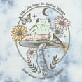 thumbnail image 2 of Junior's Lost Gods Happy Soul Frog Quote Graphic Crop T-Shirt White/Blue X Large, 2 of 4