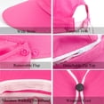 thumbnail image 5 of Women Sun Wide Brim UV Protection Fishing Hats Foldable Ponytail Summer Hat with Detachable Flap, 5 of 7