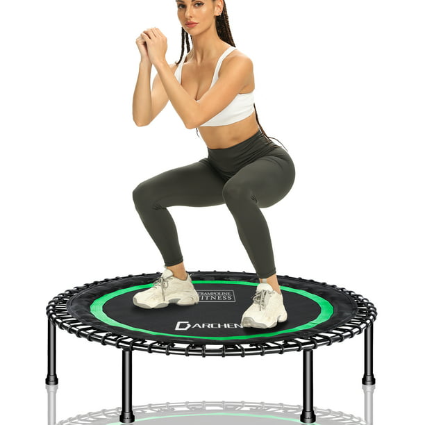 Darchen 450 lbs Mini Trampoline for Adults, Indoor Small Rebounder Exercise Workout Fitness for and Safely Cushioned Bounce, [40 - Walmart.com