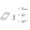 thumbnail image 2 of Round Corner Deadbolt Strike Plate, 1" x 2-1/4", 1-5/8" Center-to-Center, Satin Nickel by Stone Harbor Hardware, 2 of 2