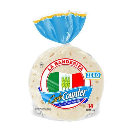 La Banderita Carb Counter, Small Street Taco Flour Tortillas, 14 Count, 10.8 oz