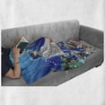 thumbnail image 6 of Anime Soft Flannel Fleece Blanket, Illustration Romantic Couple Holding Hands Under Moonlight Love in Manga Themed Print, Cozy Plush for Indoor and Outdoor Use, 70" x 90", Multicolor, by Ambesonne, 6 of 6