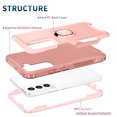 thumbnail image 3 of Samsung Galaxy S22 Plus Case with Ring Kickstand, Galaxy S22+ Case, Dteck Rugged Shockproof Anti-Drop Heavy Duty Protection, Rotating Ring Stand Fit Magnetic Car Mount Phone Case, Rosegold, 3 of 8