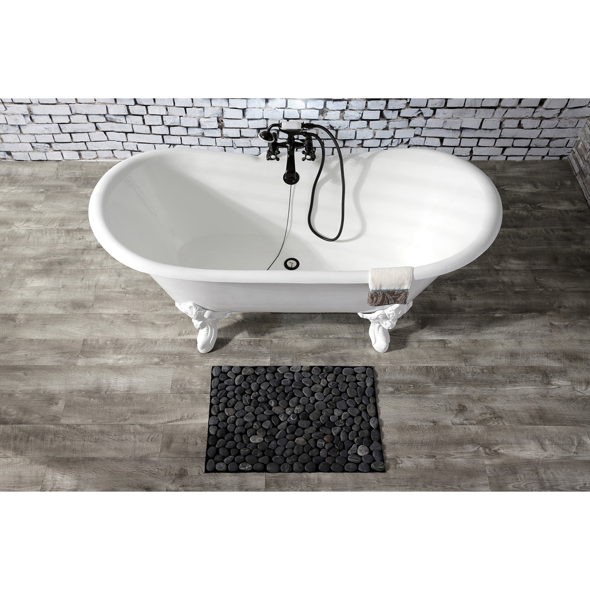 Kingston Brass CC2090 Brass Chain and Stopper Tub Waste and Overflow in Matte Black