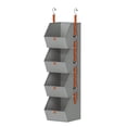 thumbnail image 1 of Organizador de Armario Colgante de 4 Niveles, Estantes para Colgar Ropa, de Armario Que Ahorra Espacio, Contenedores de Tela para Dormitorio, Color Gris., 1 of 5