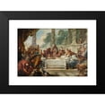 thumbnail image 2 of Jean-François de Troy 24x18 Black Modern Framed Museum Art Print Titled - The Meal&nbsp;Of Esther and Ahasuerus, 2 of 5