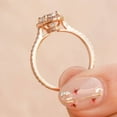 thumbnail image 6 of solitaire jewels Dianty 1CT Oval Moissanite Hidden Halo Engagement Ring For Women, 18K Rose Gold, 6 of 7