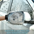 thumbnail image 6 of Qxltty White Wolf with Blue Eyes Car Wash Mitt 2pcs Scratch Free Lint-Free Antistatic Microfiber 7.09×10.24in, 6 of 8