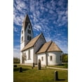 thumbnail image 2 of Bibikow, Walter 13x18 Black Ornate Wood Framed with Double Matting Museum Art Print Titled - Sweden-Gotland Island-Stanga-Stanga church-exterior, 2 of 4