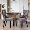 thumbnail image 3 of Kitchen Table and Chairs for 4, 35.43" Round Kitchen Table with 4 Velvet Upholstered Chairs, Modern Dining Room Furniture Set for Small Spaces, Apartment, Kitchen, 3 of 11