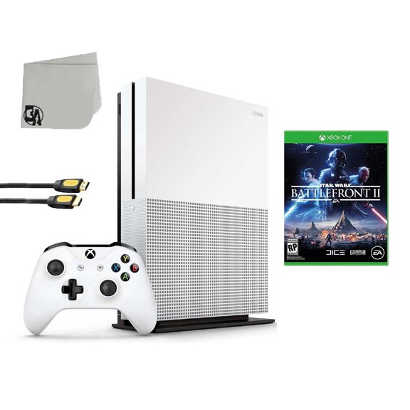 Pre-Owned 234-00051 Xbox One S White 1TB Gaming Console with Battlefront II BOLT AXTION Bundle