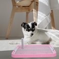 thumbnail image 4 of Phenofice Splash Proof Dog Pad Holder Pet Toilet Pink ABS 1Set, 4 of 8