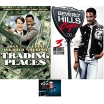 Eddie Murphy 4 DVD Movie Bundle Beverly Hills Cop Trilogy Trading Places Includes Movie Take Art Card