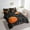 Black Orange, variant on 7 Piece Basketball Bedding Sets Twin Size Sports Bed in a Bag Basketball Game Themed Comforter Set with Sheets Basketball Field Print Bed Set Teen Sports Game Sheets