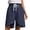 Blue, variant on WIZUTIZ Womens Long Shorts Wide Leg Leisure Sports Baggy Shorts High Rise Solid Trousers Knee-Length with Pockets Drawstring Asymmetrical Shorts for Lady Fitness Outdoor Blue Linen