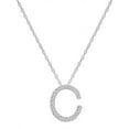 thumbnail image 3 of Amanda Rose Collection 14K White  Gold Diamond "C" Initial Pendant, 16" Necklace, 3 of 3