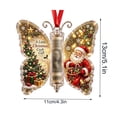 thumbnail image 7 of Butterfly Christmas Money Gift Ornament Butterfly Xmas Cash Decor, Acrylic Cash Holder with Built‑in Clear Compartment Holiday Wallets for Tree Window Car Gift for Family Friends, 7 of 7