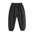 thumbnail image 2 of VEKDONE Toddler Boy Girl Casual Basic Plain Soft Pant Baby Summer Fall Comfy Breathable Cotton Bloomers Pants Black,1-2 Years, 2 of 3