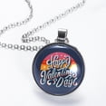thumbnail image 2 of Valentine's Day Font Elegant Glass Circular Pendant Necklace - Handcrafted Jewelry for Women, 2 of 5