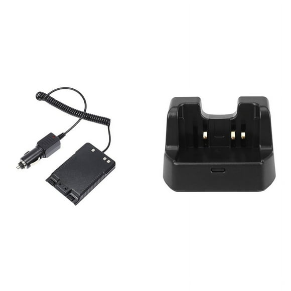 -14LI Car Charger Battery Eliminator DC12V with CD-41 Desktop Charger for Verterx Radio VX-8R VX-8E VX-8DR