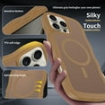 thumbnail image 2 of For iPhone 16 Pro Max Magnetic Phone Case,Compatible with Mag-safe,Wavy Frame Cute Design,Shockproof Anti-fall Translucent Matte Skin-Feel  Durable Rugged Thin Fit Phone Case,Brown, 2 of 6