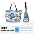 thumbnail image 4 of Fotbe Marine Animals Bolsa de Viaje para Playa - Resistente al Agua, Bolsa Tote de Gran Capacidad y Ligera con 7 Bolsillos para Mujeres y Hombres, 4 of 7