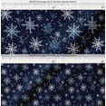 thumbnail image 2 of Soimoi Blue Cotton Poplin Fabric Snow Flakes & Star Fabric Prints By Yard 42 Inch Wide, 2 of 7