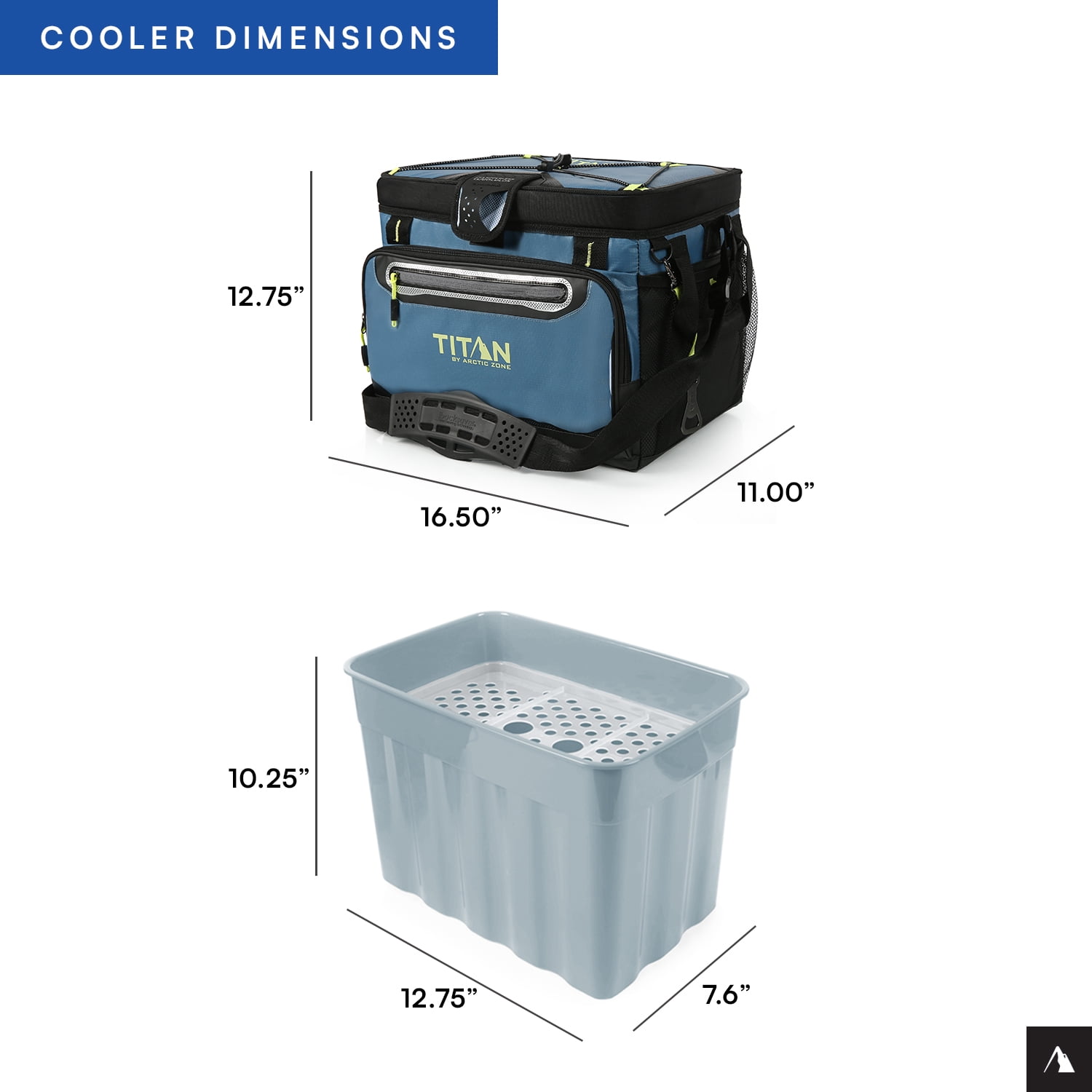 Titan by Arctic Zone 30 Can Zipperless Soft Cooler, Marine Blue
