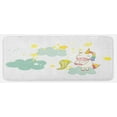 thumbnail image 1 of Unicorn Kitchen Mat, Mystic Unicorn Girl Sitting on Fluffy Clouds and Hunting Image Print, Plush Decorative Kitchen Mat with Non Slip Backing, 47" X 19", Yellow Green, by Ambesonne, 1 of 1