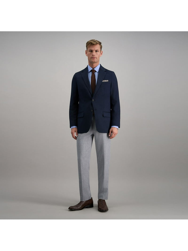 Men's Haggar Premium Comfort Flex-Waist Slim-Fit Stretch Flat-Front Dress  Pants Color: Black Size: 38X30 - Walmart.com