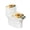 Sunflower & Bee, variant on HELLHERO Stylish Lid Cover Set for Toilet Elastic Bottom Fits All Toilet Shapes for Gift, Sunflower & Bee
