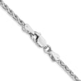 thumbnail image 3 of 14K Solid White Gold 2.25mm Parisian Spiga Wheat Link Chain Necklace, 3 of 5