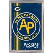 NFL Green Bay Packers - Retro Logo 14 Wall Poster, 14.725" x 22.375", Framed